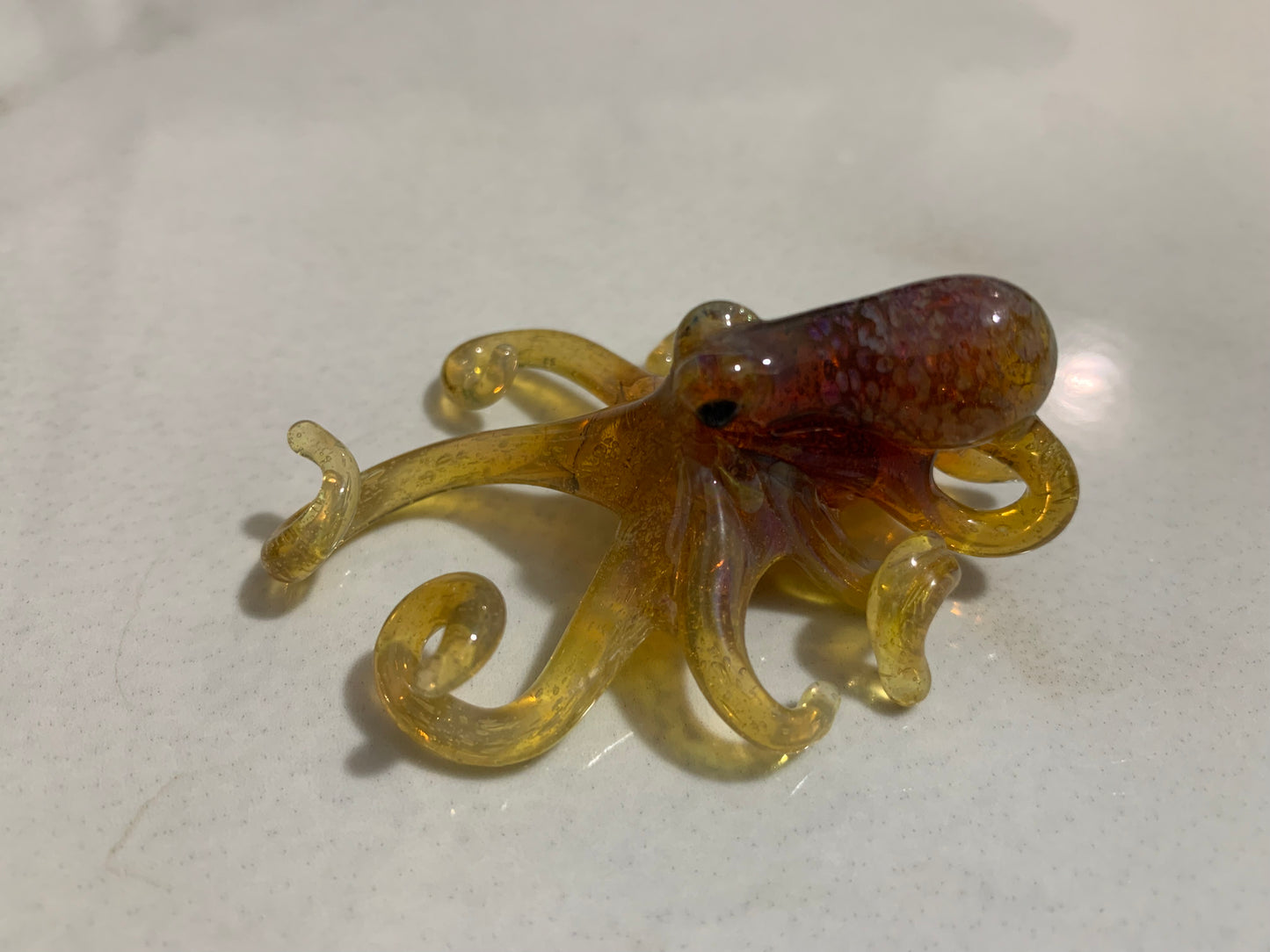 Octopus Necklace Blown Glass Pendant for Men or Women Art Deco Personal Jewelry