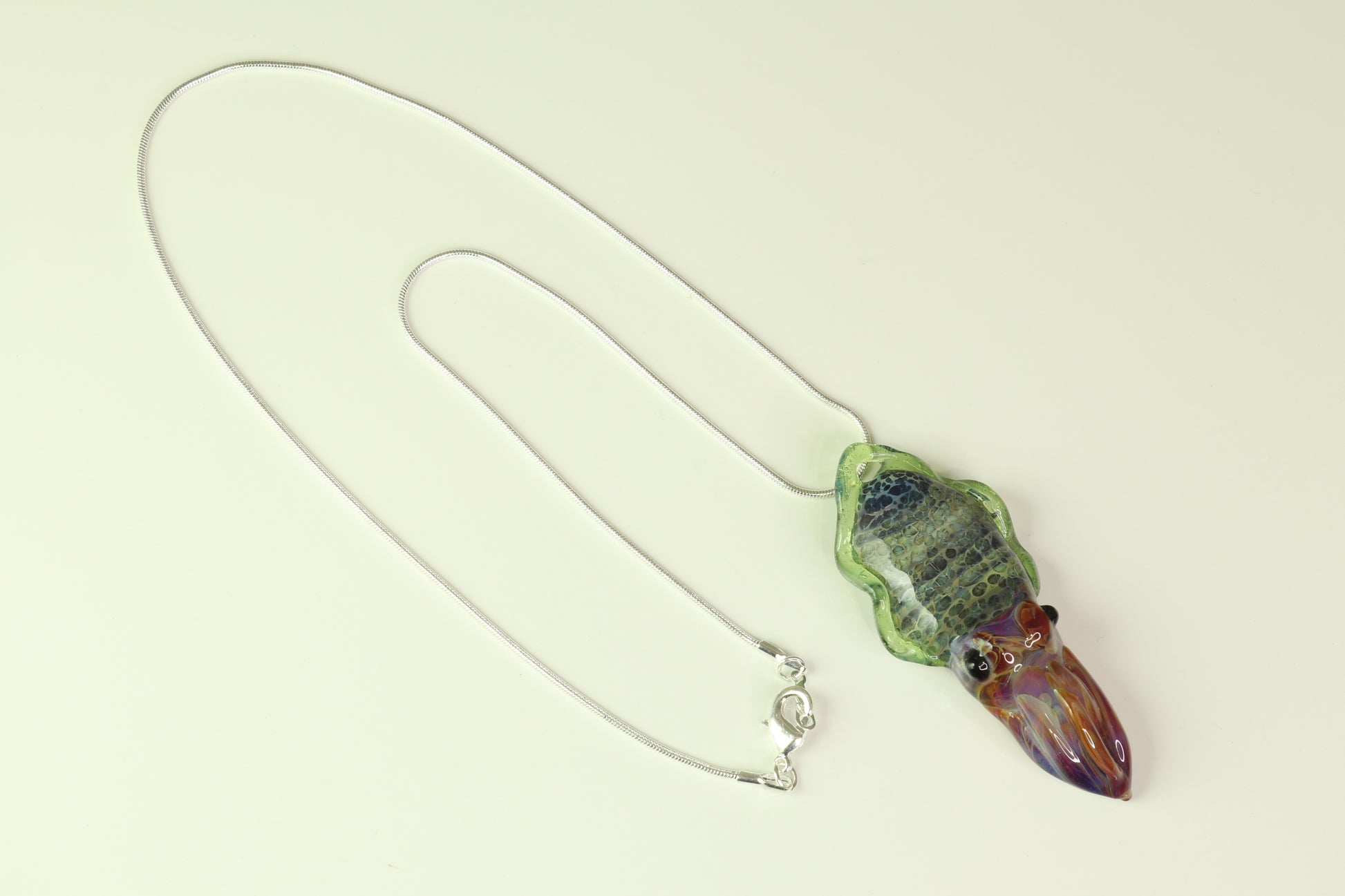 Cuttlefish Pendant, Sea Life Jewelry, Beach Party Necklace, Nautical Sea Life Gift - GLASSnFIRE