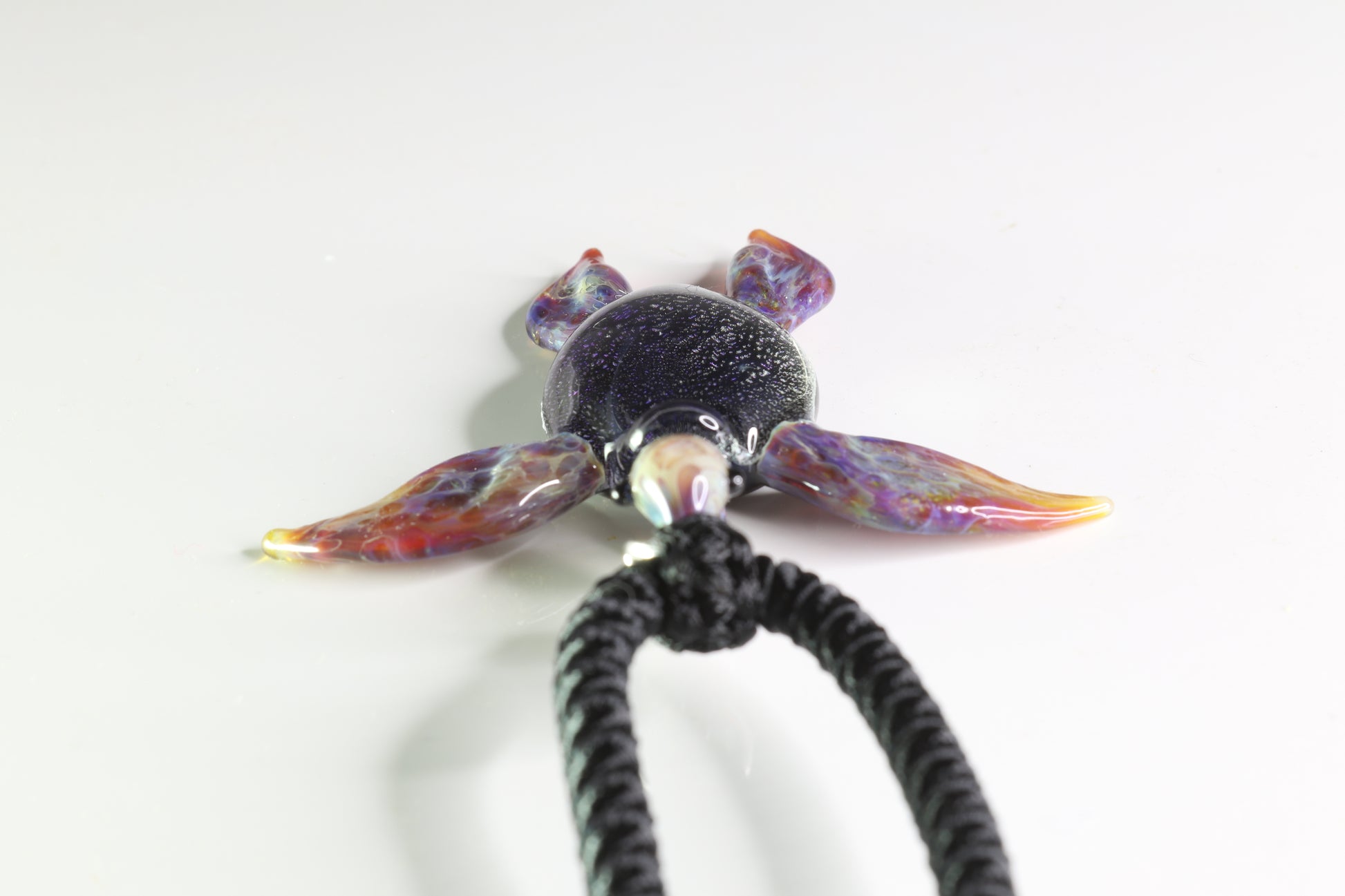 Luminous Hawaiian Purple Glass Sea Turtle Pendant Necklace - GLASSnFIRE