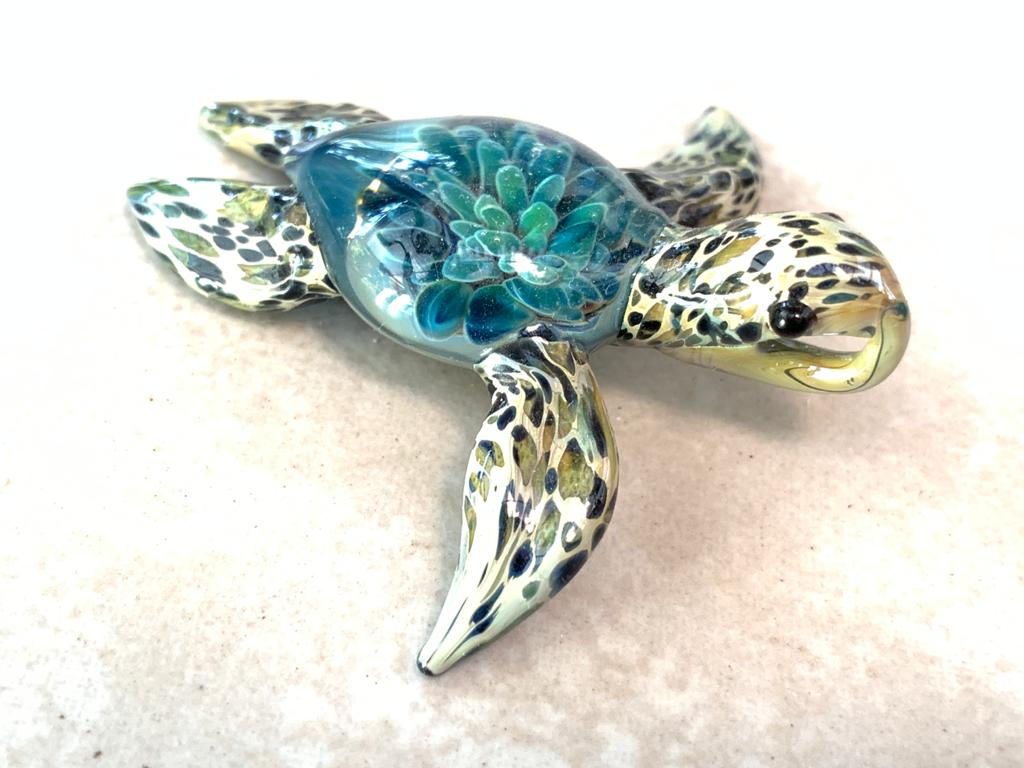 Glass Sea Turtle Pendant - GLASSnFIRE